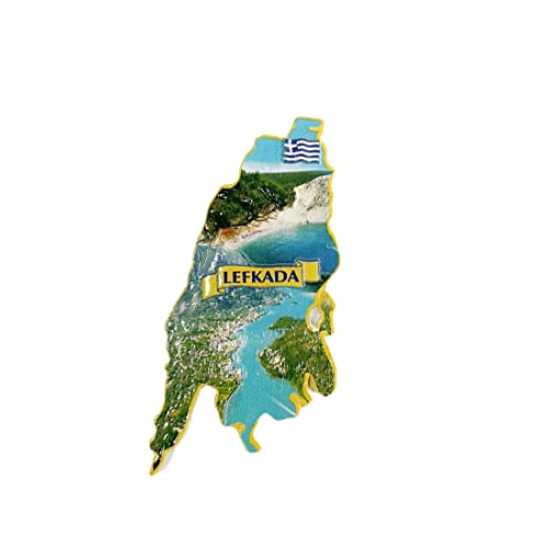 Lefkada Grecia - Magnete da frigorifero a forma di...