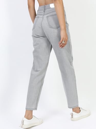 Image of Tokyo Talkies Women's Mom Fit Cropped Jeans| Mid-Rise| Jeans Pant