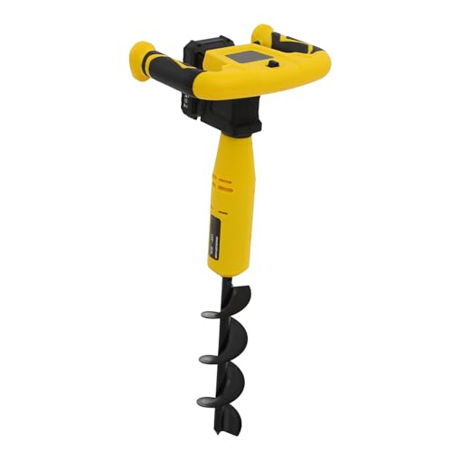 Tarière électrique sans fil 7N-m, 550 tr/min, batterie au lithium 2000 mAh, pour poteau de clôture sans fil pour jardinage, foret de poteau, foret de...