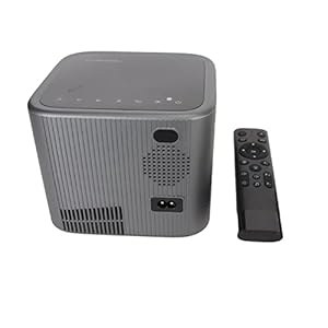 Airshi Telefonprojektor, 180ANSI Miniprojektor 30 Bis 120 Zoll Projektion 1080P 4K HiFi-Lautsprecher 2, 4G/5G WiFi für Reisen (EU-Stecker)