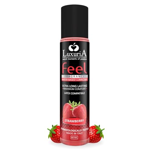 Lubricante Íntimo Base Agua Sabor Fresa 60 ml | Textura Sedosa, Hidratante y Suave | Gel Lubricante Natural Sensación Suave, Natural y Duradera