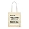 El Kraken Bolsa Tela Tote Bag con mensaje gracioso, diseño original divertido, shopping de hombro 38x42 cm, asas largas 70 cm, tejido color beige opaco, resistencia 8 kg (Deprisita)