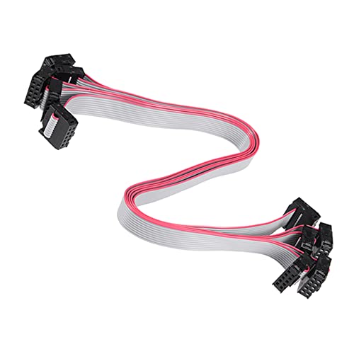 QUARKZMAN 10 Pasadores 2 Hila IDC Conector Plano Cinta Cable Hembra Conector x 5uds para Digital Cámaras Portátiles LCD Televisores LCD Monitores, [30cm 2,54 mm]