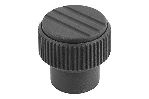 Toggle Knurled Knob Thermoplastic – Internal Thread – Black-Grey Size 1 M6 – Component Stainless Steel, Pack of 1, k0247.106