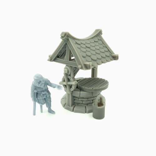QP3D - Well Building Scatter Resin Terrain - Fantasy Battle Scenery for Tabletop & RPG 28-32mm Miniatures Wargame Props DnD D&D, 3D Printed and Paintable - Image 3