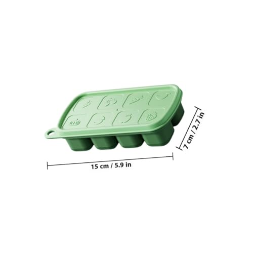 Set de 3 cubeteras con tapa para hielo, bandeja de 8 cubos miniatura 2