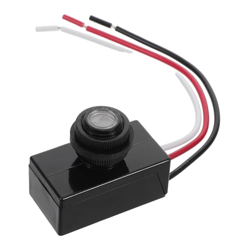 KONTONTY Lichtsensorschalter Außen 12-48v Dc Fotoelektrischer Kleiner Automatikschalter für Gartenbeleuchtung mit Überlastschutz und Hoher Empfindlichkeit