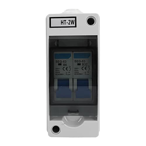 Boîte de distribution étanche, Action sensible Taille compacte légère 230V 6A 32A 6000A 2P Disjoncteur MCB avec vis pour système électrique