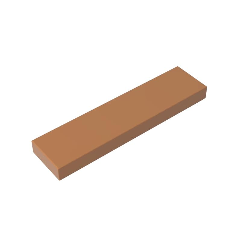 Gobricks 2431 Foundation Plate Tile 1x4 with Groove 50 Pieces GDS-563 Compatible with Lego Building Blocks Color:Medium Nougat โ image 1