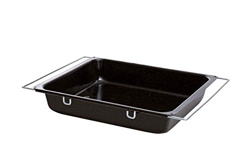 Riess, 0408-022 Multiflex - Bandeja para hornear (altura: 41-5 x 33 cm, altura: 7,0 cm, esmaltado, negro, ajustable) Cover