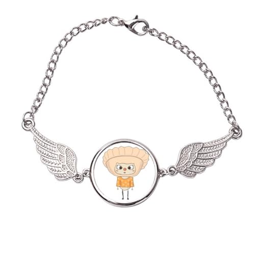 Bracelet ailes d'ange en métal un cadeau mémorable en taille M