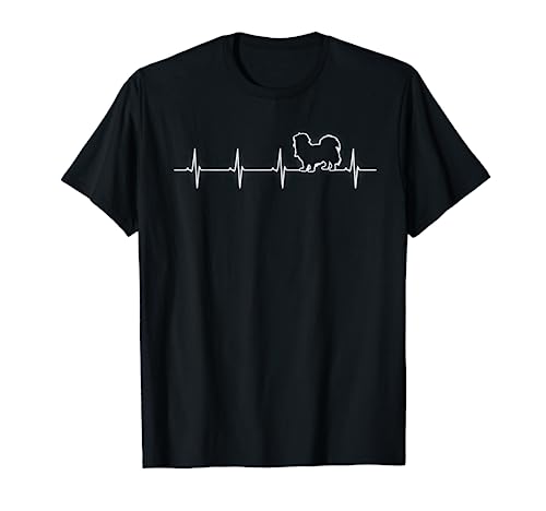 Tibetan Spaniel Heartbeat Dog Gifts T-Shirt for Men Women Kids