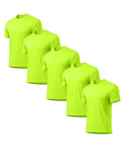 Image of 3 Pack Mens Swim Shirt Workout Shirts UPF 50+ Short Sleeve Rash Guard Fast Dry Sun Protection Lightweight Water Shirt