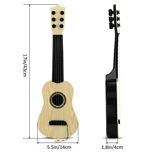 Qdh JT0001 Kids Toy Guitar 6 String,17 Inch Guitar Baby Kids Cute Guitar Rhyme Developmental Musical Instrument Educational Toy thumb #4