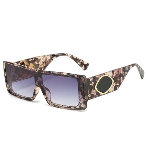 Lunettes de soleil rétro carrées C3 de taille unique pour hommes et femmes