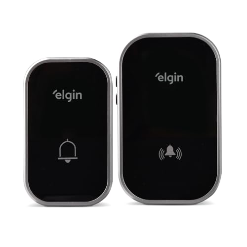 Conjunto de Campainha Sem Fio – 280m Controle de Volume, 36 Sons, Bivolt - Preto