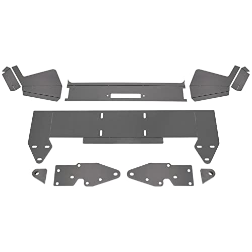 Ecotric Diy Front Bumper Bare Metal Kit Compatible With 1984-2001 Jeep Cherokee Xj Winch Mount Plate #TOP4