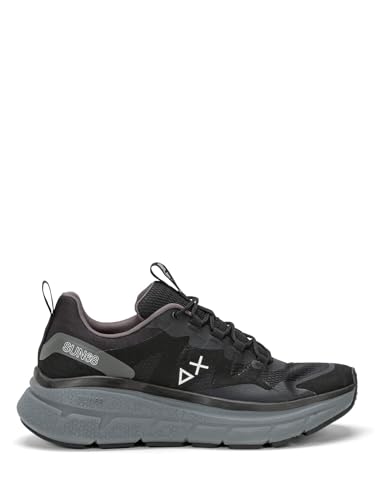 Baskets Jupiter Sporty Noir SUN68 avec semelle amortissante et design moderne