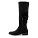 Shoe'N Tale Women's Knee High Boots Flat Low Heel Slouch Pointed Toe Winter Shoes with Side Zipper(8,Black)