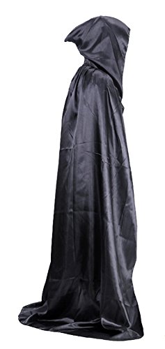 Meykiss Adults Cape Halloween Costume Deluxe Cloak Black