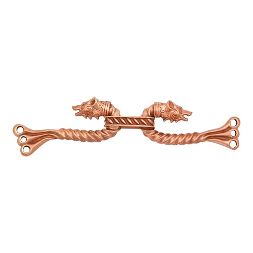 Image of Lord of Battles Medieval Cloak Clasp (Made of Bronze) | Viking Celtic Dragon Design Hook for Cloak Scarf, Shawl | Handmade Cloak Clasp Lost-Wax Cast Bronze