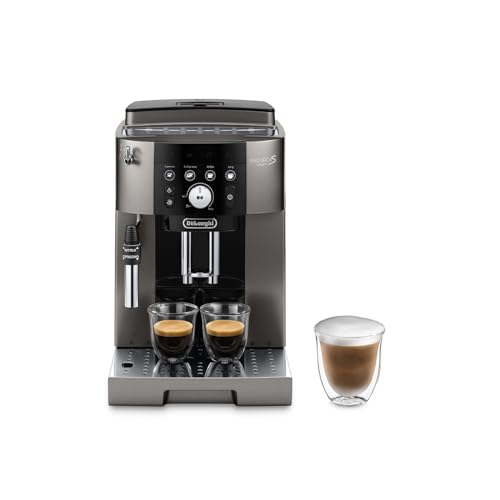 De'Longhi Magnifica S Smart ECAM250.​33.​TB, Machine à Café Automatique avec Mousseur à Lait, Taille Compacte Machine Grain à Tasse, Mousseur à Lait...