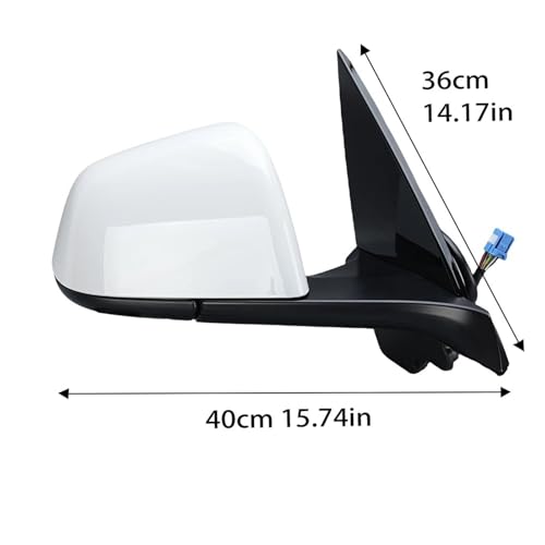 Rétroviseur droit blanc Tesla Modèle Y 2020-2024 assemblage complet 13 broches - 2
