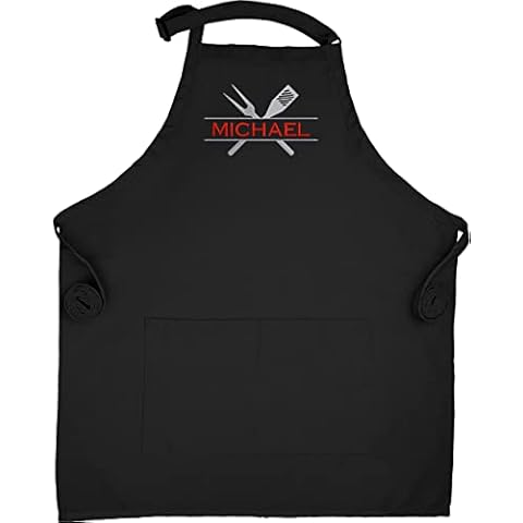 Personalized Adult Aprons - Embroidered Grilling Chef Apron For Men or Kitchen Chef Aprons For Women - Customized Apron Cover
