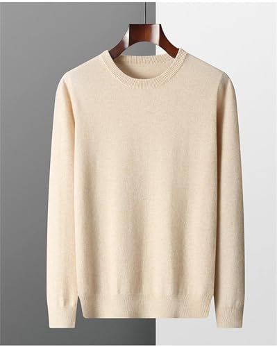 Men's Round Neck Wool Sweater Winter Thin Solid Color Slim Fit Basic Long-Sleeved Knit Pullover Tops3