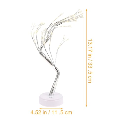 Lámpara de noche LED en forma de árbol, blanca, pequeña miniatura 2