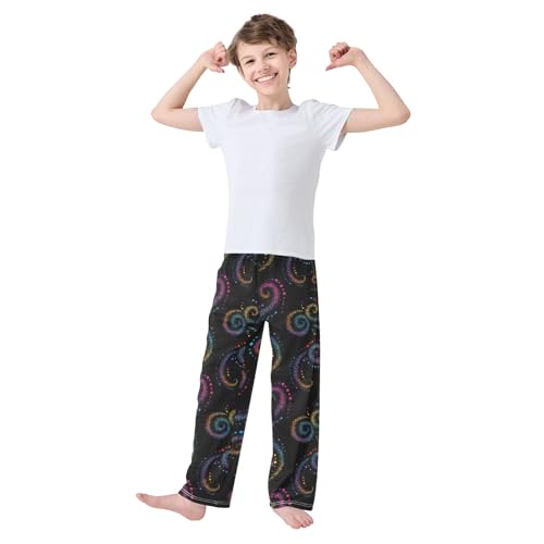 Pajama Pants Lounge Sleep PJ Bottoms Sleepwear Elastic Waist Drawstring S Dreamy Polka Dot3