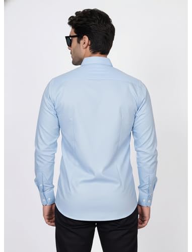 Image of Diverse Men's Solid Formal Shirt | Premium Poly Cotton Full Sleeve Regular Fit Shirt for Men | Stylish Office, Business & Casual