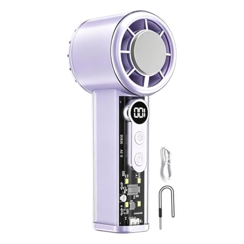 Ventilateur portable à main USB 5000mAh avec 100 vitesses et cordon