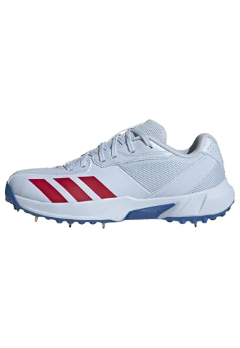 Image of adidas 22YDS Spike Cricket Shoes | Professional Metal Spike Cricket Footwear | Lightweight Grip & Stability | FTWWHT /AUON /LUTA