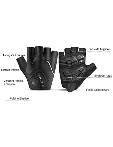 INBIKE Gel Guanti MTB da Ciclismo Estivi Senza