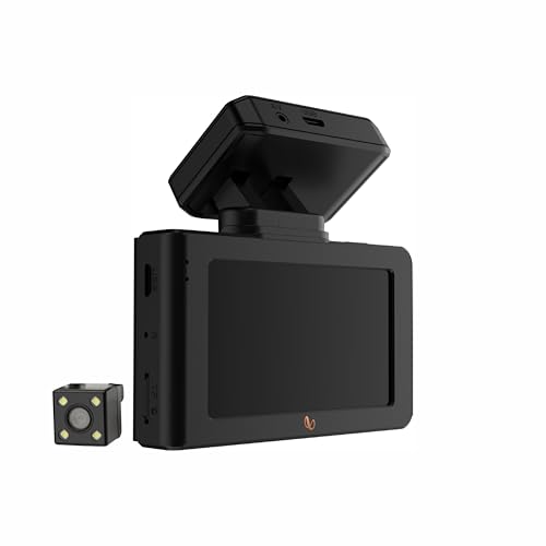 Image of Infinity By Harman Dashcam 200D Dual HD Car Camera | 1080p Full HD Video & 3 inch IPS Display | Includes Rear-View Cam,| Built-in Microphone| Loop Recording, Supports SD Card (Black)