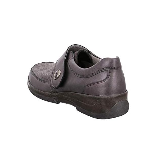 Stuppy 10965 Damesschoenen, grijs metallic, halfhoge schoenen, leer, stretch, verwisselbaar voetbed