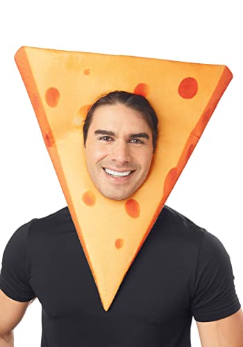 Fun Costumes Cheese Head Costume Accessory - The Big Cheese of Halloween Costumes for Cheese Lovers - Standard - Yellow
