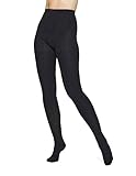 HUE Women's Sweater Tights, Black Cable, Small-Medium