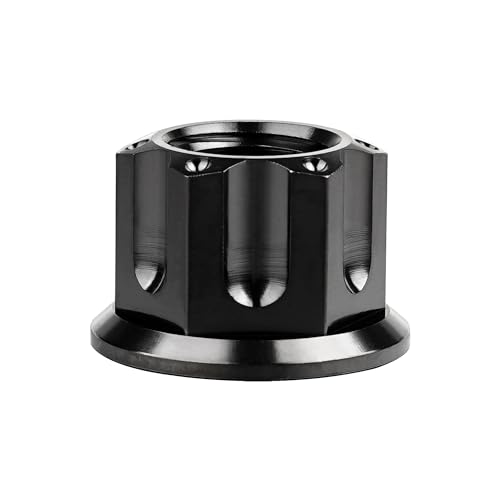 Image of Titanium M6 M8 M10 M12 M14 M16 Flange Bolt Nut Bicycle Motorcycle Rear Axle Car Modification Accessories Pack of 6 (M12 Pitch 1.5mm, Black)