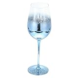 TOYANDONA Copa de Vino de Cristal Reutilizable Vaso para Cócteles y Bebidas Diseño Estrella Azul para Fiestas y Barra
