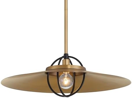 Minka Lavery 155-876 Newburie 17" Wide Pendant - Legacy Brass and Matte Black