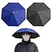 Xoeryoy 2Pcs Umbrella Hat Foldable Hands Free UV Protection Head Umbrella Hat for Men, Women Rainproof Adjustable Outdoor Caps for Fishing, Camping, Gardening