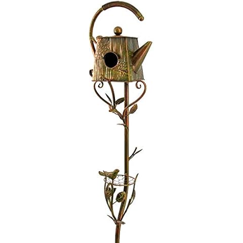 Unknown1 Antique Copper Teapot Birdhouse Cover