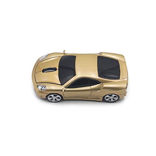 Image of Wireless Mouse Sports Car Mouse USB Computer Mice Optical 2.4GHz with Headlight 1600DPI for PC Laptop MAC (Gold)
