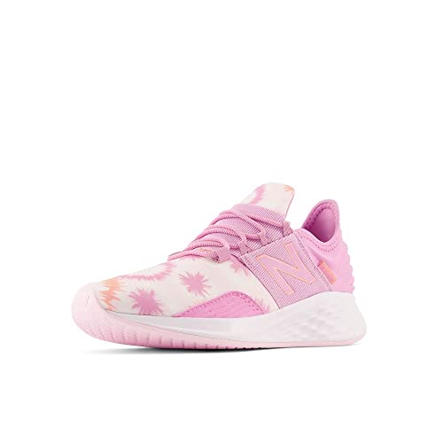 Image of New Balance Kid's Fresh Foam Roav V1 Lace-up Running Shoe Running Shoe, Raspberry /Grapefruit, 7 Wide Big Kid