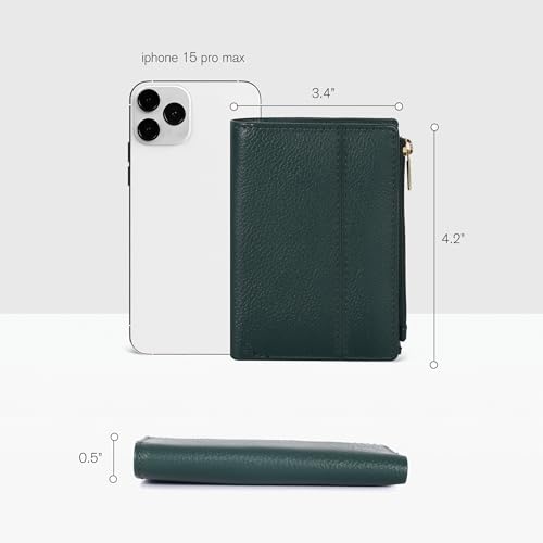 Image of Oak Leathers Wallet For Women Full Grain Leather - Small RFID Coin Purse Credit Card & ID Holder for Ladies,Bifold Wallets for Teenager | Small