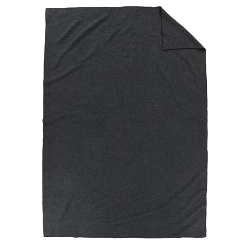 Pendleton Eco-Wise Easy Care 100% Wool Blanket, Responsibly Sourced, Heirloom Quality, Washable All Season Blanket, Full/Queen 90' x 96', Charcoal