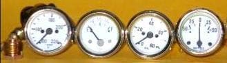 Willys Jeep MB GPW CJ Ford Gauges Kit-Temperature Oil Pressure Fuel Amp-White Oive Chrome Bezel