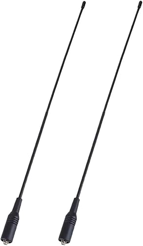 LSENG NA-320A Ham Amateur Antena de radio de 2 vías 144-220-440Mhz 17.7 pulgadas Ampliación de extensión Triband SMA Antena hembra para Walkie